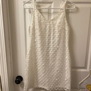 White Flower with Tie Strap Dress